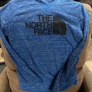 Boys The North Face Blue Long Sleeve Shirt Hoodie
